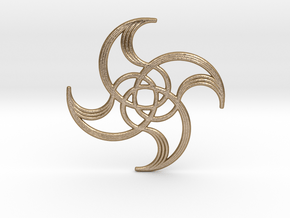 Spiralina in Polished Gold Steel