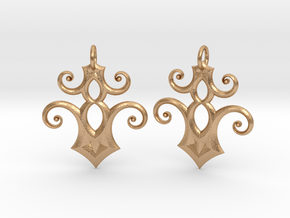Log Earrings in Natural Bronze