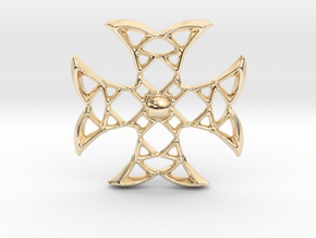 Pointed Cross in 14K Yellow Gold