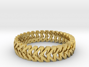 PiP Bracelet Version 3 (Articulating) in Polished Brass (Interlocking Parts)