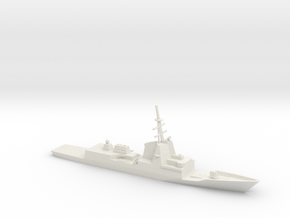 1/700 Scale Spanish frigate Álvaro de Bazán in White Natural Versatile Plastic