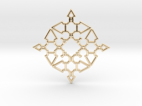 Arrow Mandala Pendant in 14k Gold Plated Brass