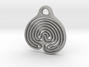 Labyrinth Pendant in Aluminum