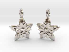 Flower Earrings in Platinum