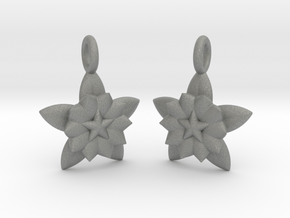 Flower Earrings in Gray PA12
