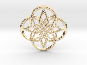 O4 Pendant in 14k Gold Plated Brass
