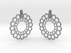 Rings Earrings in Gray PA12