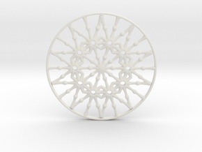 Bulbs Wheel Pendant in White Natural Versatile Plastic