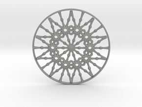 Bulbs Wheel Pendant in Gray PA12