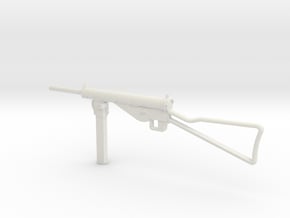 1:6 Miniature MP 3008 Gun in White Natural Versatile Plastic