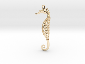 Seahorse Pendant in 14K Yellow Gold: Medium