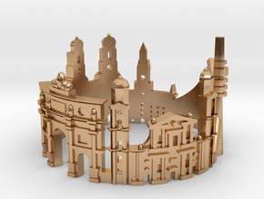 Munich Skyline - Cityscape Ring in Polished Bronze: 6 / 51.5