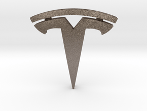 Tesla pendant in Polished Bronzed-Silver Steel