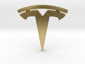 Tesla pendant in Natural Brass