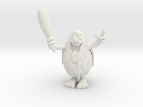 Captain Caveman 1/60 miniature for games and rpg in White Natural Versatile Plastic