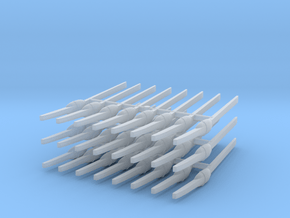 1/144 IJN Paddles (Oars) Set x24 in Smooth Fine Detail Plastic