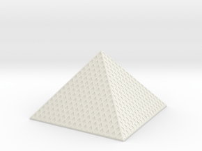 Louvre Pyramid 1/1000 in White Natural Versatile Plastic