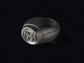 Phantasm Lantern Ring in Polished Bronzed-Silver Steel