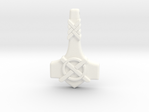 Thor's Hammer Mjolnir  - Type-1 in White Processed Versatile Plastic