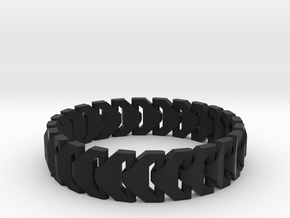 Large Articulating Print in Place Bracelet Version in Black Premium Versatile Plastic