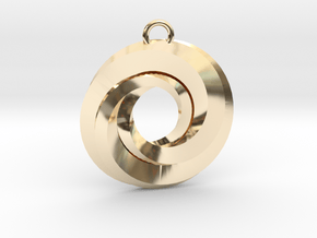 Geometrical pendant no.21 in 14k Gold Plated Brass