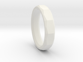 Geometric Men's ring in White Natural Versatile Plastic