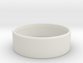 Simplistic Men's Ring  in White Natural Versatile Plastic: 10 / 61.5