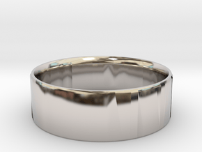 Simplistic Men's Ring  in Rhodium Plated Brass: 10 / 61.5
