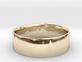 Simplistic Men's Ring  in 14k Gold Plated Brass: 11.5 / 65.25