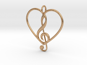 Eniola's Music Heart in Natural Bronze