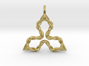 Ko3 Pendant in Natural Brass