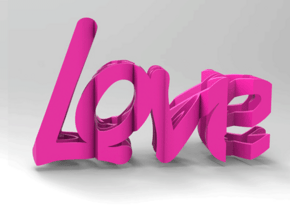 Love/Hate Flip in Pink Processed Versatile Plastic