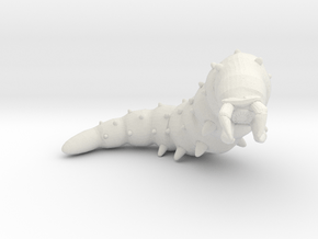 Giant Worm 1/60 miniature for fantasy games rpg in White Natural Versatile Plastic