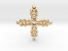 Knot Cross in 14k Gold Plated Brass