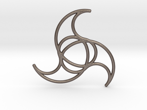 Trispiralina in Polished Bronzed-Silver Steel