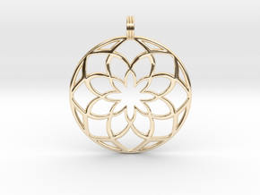 8 Petals Pendant in 14k Gold Plated Brass