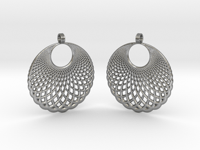 Helix Earrings in Natural Silver