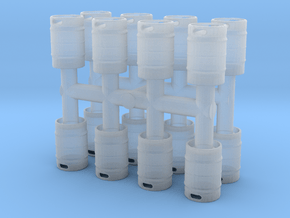 Beer Keg (16 pieces) 1/87 in Smooth Fine Detail Plastic