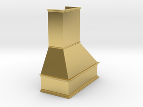 Miniature Chimney Hood 1:24 Scale in Polished Brass