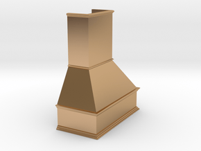 Miniature Chimney Hood 1:24 Scale in Polished Bronze
