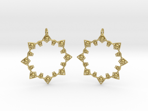 Sunny Earrings in Natural Brass