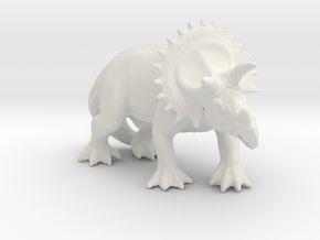 dinosaur Triceratops  in White Natural Versatile Plastic