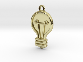 Thinking Bulb in 18k Gold Plated Brass
