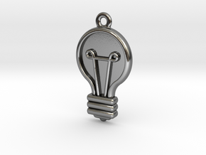 Thinking Bulb in Polished Silver