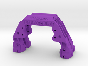 TRX-4 2x V1 servo on axle mount and 4-link adapter in Purple Processed Versatile Plastic