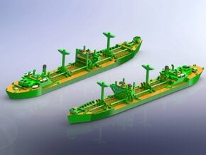 IJN Type 2A Standard Cargo Ship 1/1800 in Smooth Fine Detail Plastic