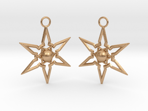 Star Earrings in Natural Bronze