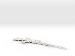 1:12 Miniature Heckler & Koch PSG 1 in White Natural Versatile Plastic: 1:12