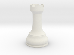Chess Piece - Single Rook in White Natural Versatile Plastic