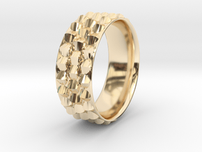 Dragon Scales Ring in 14K Yellow Gold: 6 / 51.5